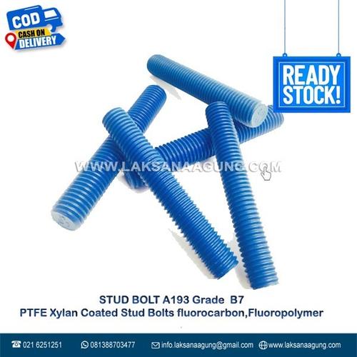 Jual Stud Bolt B7/2H Fluorocarbon Ptfe 3/4" x 155mm Fluoropolymer Jakarta Barat LAKSANA