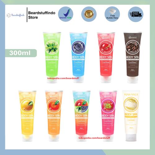 Jual Hanasui Body SPA Exfoliating Gel With Collagen Lulur Badan 300ml Kota Bogor