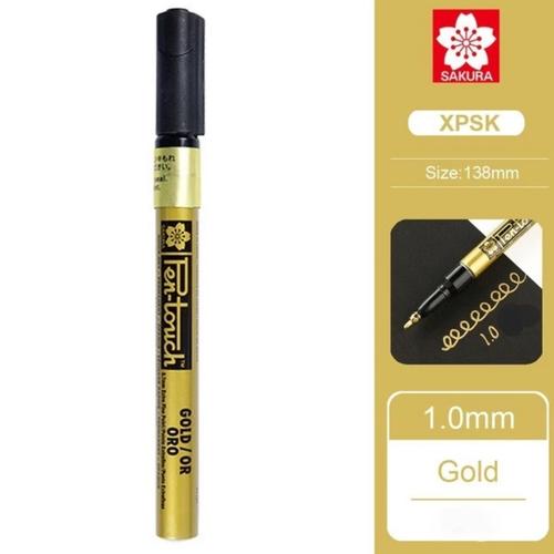 Jual Sakura Pen Touch Permanent Paint Marker Fine 1.0mm Gold Kota
