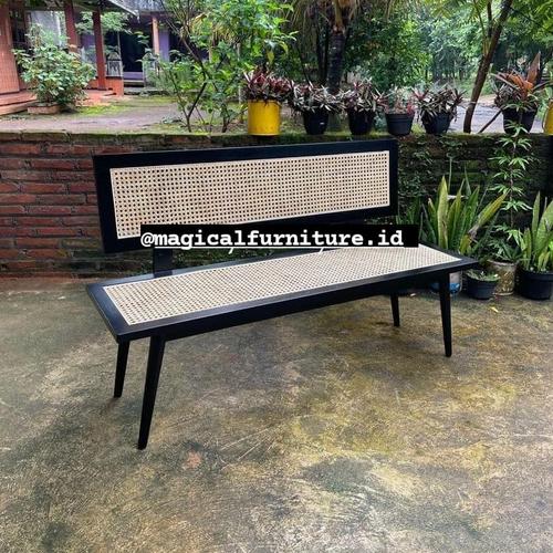 Jual Bench Rotan Kayu Jati Kursi Teras Kursi Tamu Cafe Resto - Warna ...