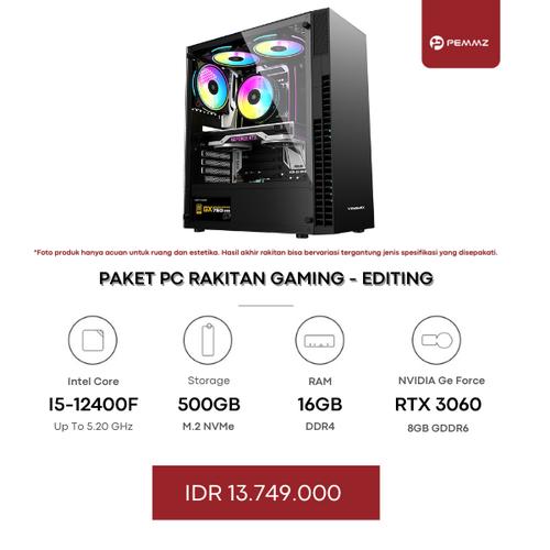 Jual PC DESKTOP RAKITAN I5 12400F - RTX 3060 8GB - 500GB NVME - I5 ...