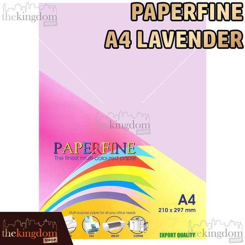Paperfine Jual Paperfine Kertas Hvs Warna A4 Lavender Purple Ungu Muda / Isi 500 ...