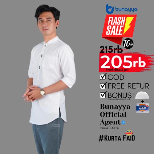 Jual Kurta Faid Bunayya Baju Muslim Bunaya Koko Kemko Qurta Lengan 3/4