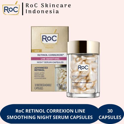 Jual RoC Retinol Correxion Line Smoothing Night Serum Capsules ...