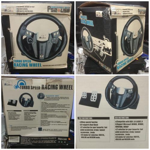 Jual PS2 PC Panther Lord Turbo Speed Racing Wheel Steering Wheel Kota