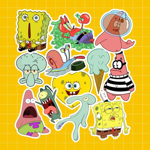 Jual Stiker Spongebob SquarePants Aesthetic Kartun Lucu Sticker