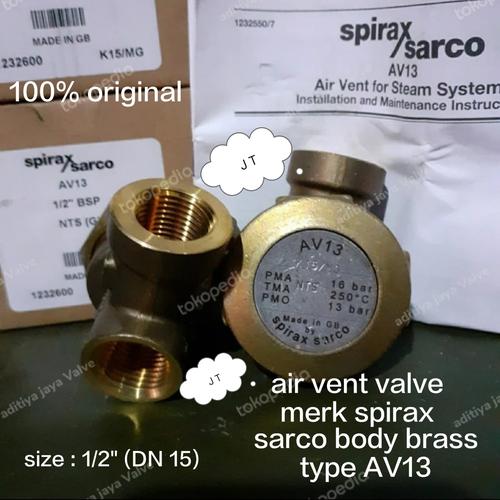 Jual air vent valve spirax sarco 1/2 inch AV13 Kab. Tangerang jaya
