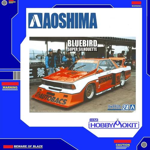 Modèle Réduit Aoshima 1:64 Nissan Bluebird Super Silhouette 1983 – édition Limitée Bleue