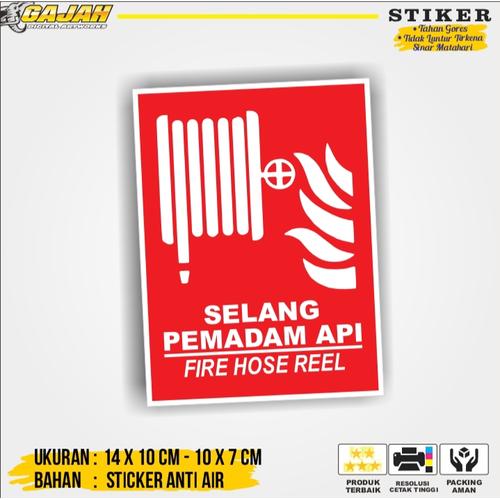 Jual Stiker Sign Selang Pemadam Api / Label Petunjuk Penanda Api - 14 x ...