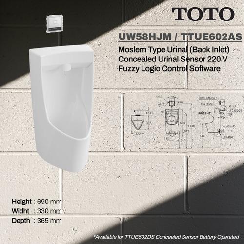 Jual Urinal Sensor TOTO UW58HJM Moslem Type Urinal TOTO Sensor