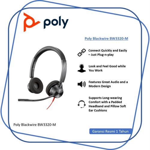 Promo Poly HP Blackwire 3320 Microsoft Teams USB-A Headset (214012-01 ...