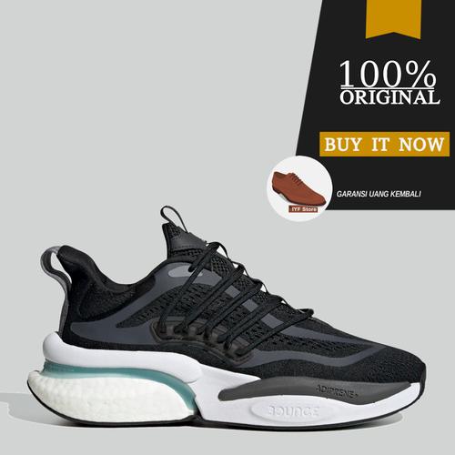 Jual HP2758 Sepatu Running Original Adidas Alphaboost V1 Black