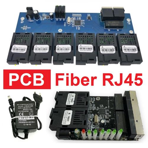 Jual PCB Media Converter Fiber Port SC FO LAN Rj45 Optik 2 Ethernet