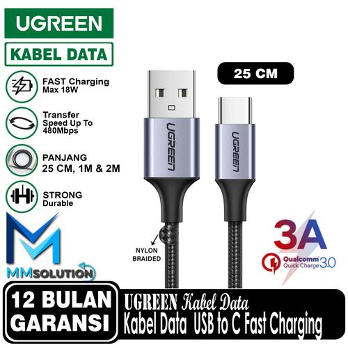 Promo UGREEN Kabel Data USB to Type C Fast Charging Data Cable 3A ...
