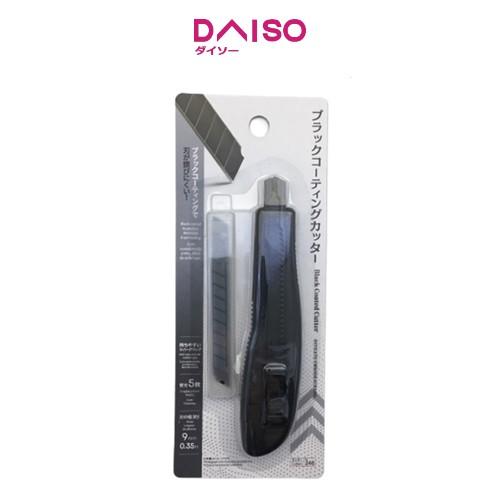 Jual Daiso Black Coated Cutter With Rubber 5 Replacement Blades