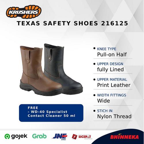 Jual KRUSHERS Texas Safety Shoes 216125 Brown, 41 Jakarta Utara