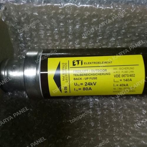 Jual FUSE LINK TM 80A 24KV ETI ELEKTROELEMENT(HARGA /SET/ 3BH FUSE