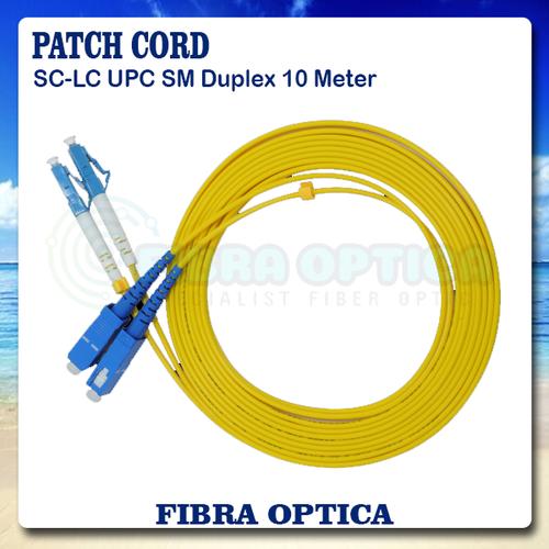 Jual Patch Cord SC-LC SM 10m FO SC/UPC-LC/UPC Single Mode Duplex 10 ...