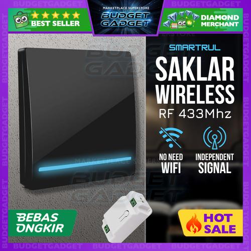 Jual TaffHOME Saklar Lampu Wireless Dinding Tembok Lamp Switch RF ...