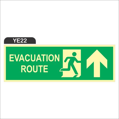 Jual RAMBU JALUR EVAKUASI (EVACUATION ROUTE) 45X15 CM - KODE YE25 ...