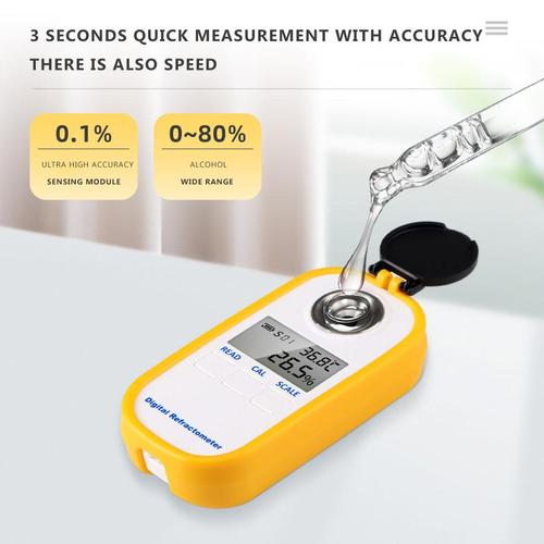 Jual Digital Wine Alcohol Meter Beer Refractometer Battery Powered 080