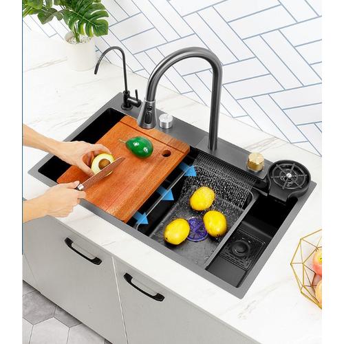 Jual Paket Lengkap Kitchen Sink Modern Black Original ICHSAN 7545 1