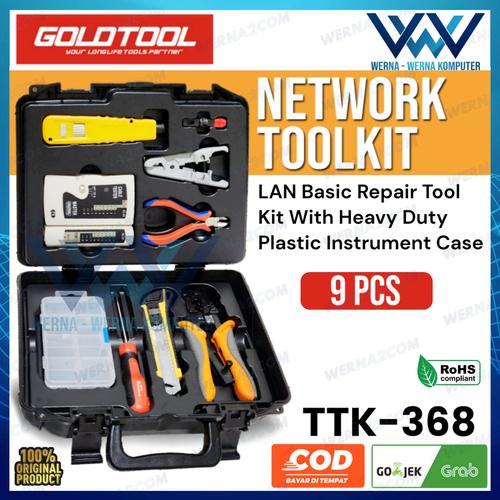 Jual GOLDTOOL TOOL KIT LAN BASIC REPAIR / LAN NETWORK TOOLKIT TTK368