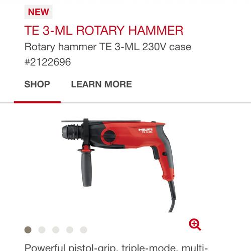 Jual Mesin Bor HILTI TE 3ML ROTARY HAMMER Kab. Bekasi Vecolection Tokopedia