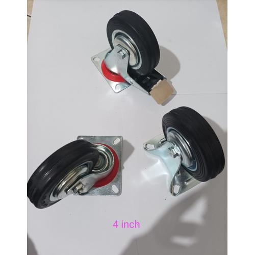 Promo RODA KARET 4 INCH VARIASI TIPE / RODA TROLI DAN KASTOR 4