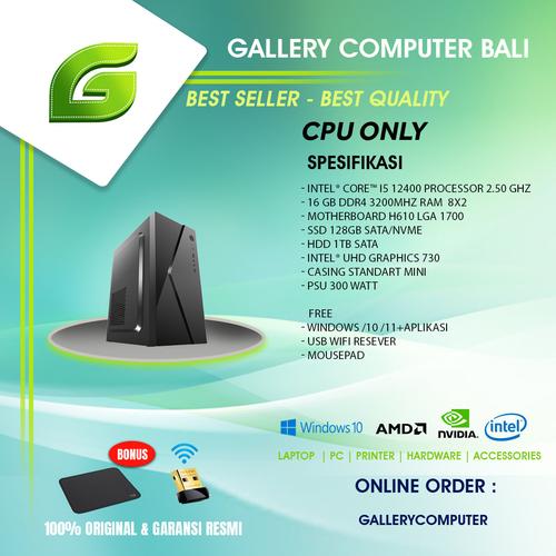 Jual komputer pc rakitan intel core i5 gen 12ram 16gbsiap pakai