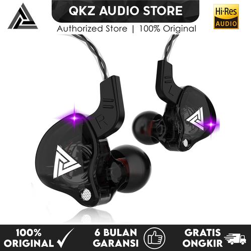 Promo QKZ AK6 Earphone with Mic Dynamic + Subwoofer Bass Headset - AK6