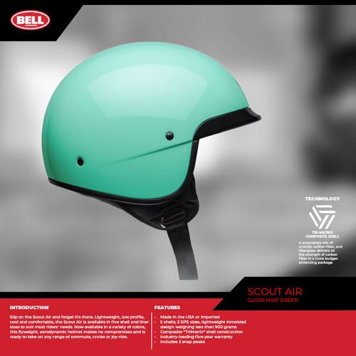 Promo Helm Bell Scout Air Gloss Mint Green Open Face Cruiser XL Cicil