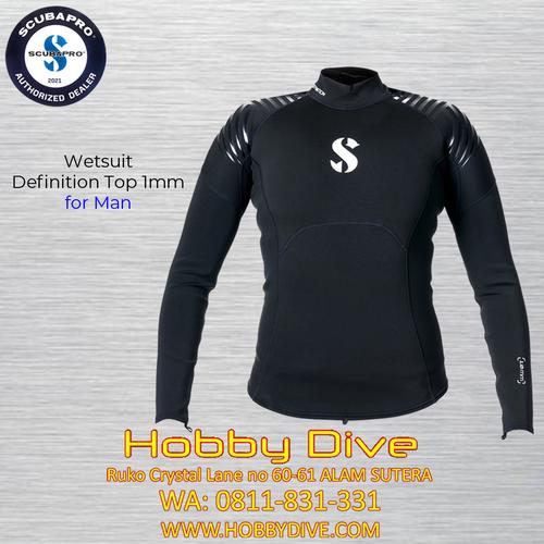 Jual Scubapro Wetsuit Definition 1mm Top Long Sleeve Man Scuba Diving