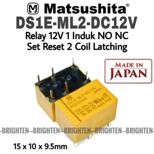 Jual Relay 12V SET RESET 2Coil Latching DSIE-ML2 asli Panasonic ...