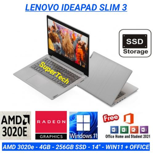 LENOVO IDEAPAD SLIM AMD 3020|4GB DDR4|256GB SSD|14