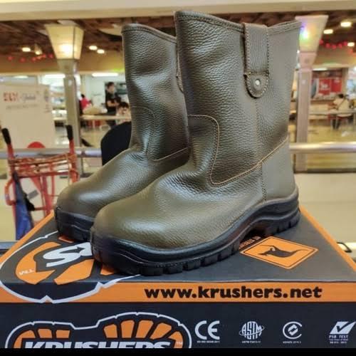 Jual Sepatu Safety Shoes Krusher Texas Brown Cokelat, 44 Jakarta
