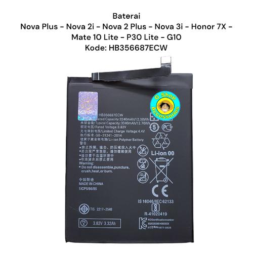 Promo Baterai Original Nova 3i Nova 2i Honor 7X Mate 10 Lite P30 Lite G10  di G Shop Acc Tokopedia