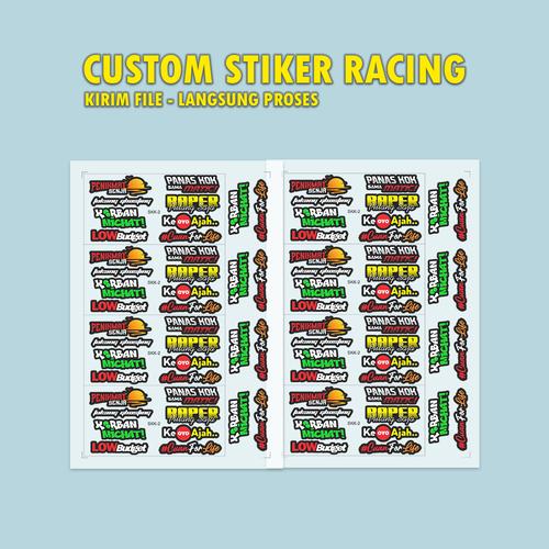 Stiker Racing Cortom Jual CUSTOM STIKER RACING PRINT + CUT - HOLOGRAM, PRINT & CUT - Kota ...
