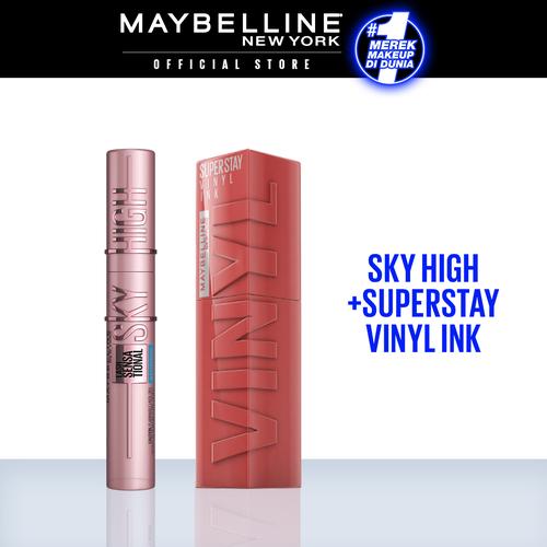 Promo Maybelline Sky High Mascara + Superstay Vinyl Ink Charmed Maybelline Official Shop