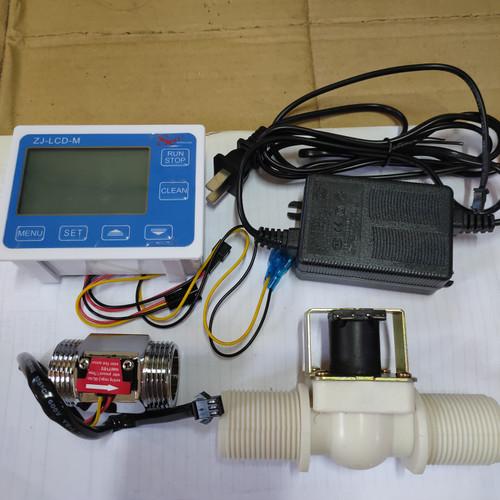 Jual Digital Flow meter Control Display+Sensor 6mm+Solenoid valve ...