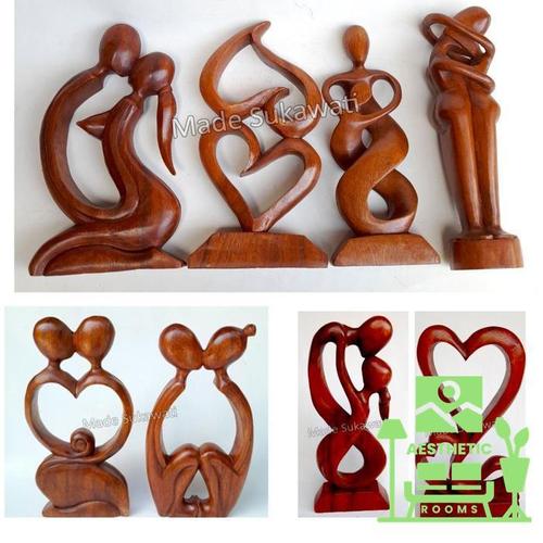 Jual Kerajinan patung ukiran kayu khas bali 30cm hiasan dekorasi