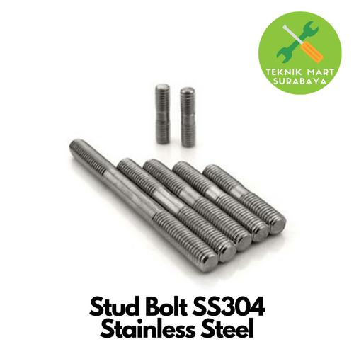 Jual Stud Bolt Stainless Steel 304 M8 x 1000mm (As Drat / Full Drat