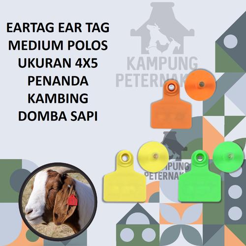 Jual Eartag Ear tag Medium Polos Ukuran 4X5 Penanda Kambing Domba Sapi ...