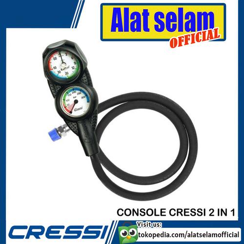 Cressi Console PD2 Pressure+Depth Gauge Vale 300 C White M/Bar