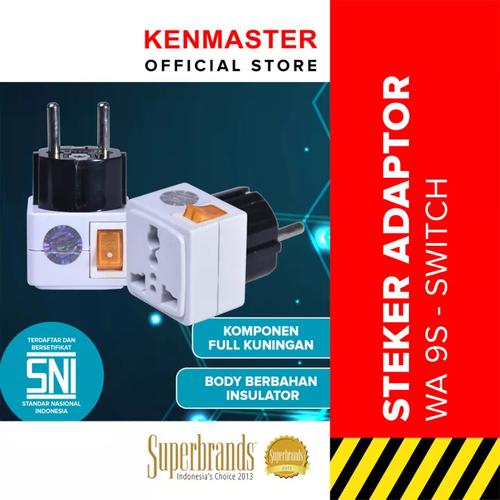Jual KENMASTER STEKER WA9S Sambungan Colokan Listrik SNI on off - Kota ...