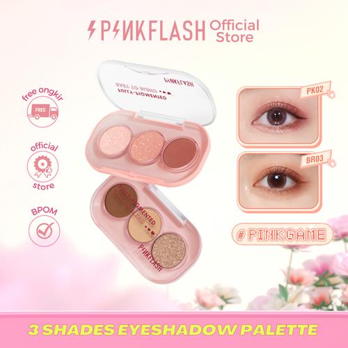 Promo PINKFLASH 3 Shades Eyeshadow Palette Glitter 3 Shades PFE23 
