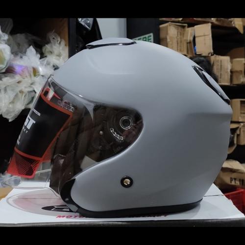 Jual Helm Prist Stone Grey Doff Dop Half Face Model KYT Kyoto dan DYR