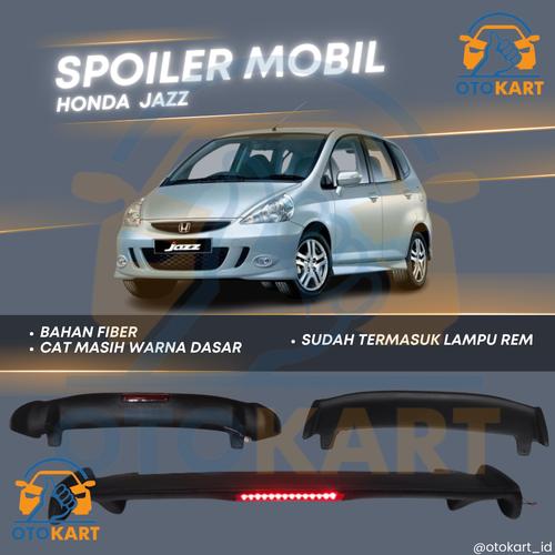 Jual SPOILER MOBIL JAZZ DENGAN LAMPU REM / SPOILER MOBIL FIBER - normal ...