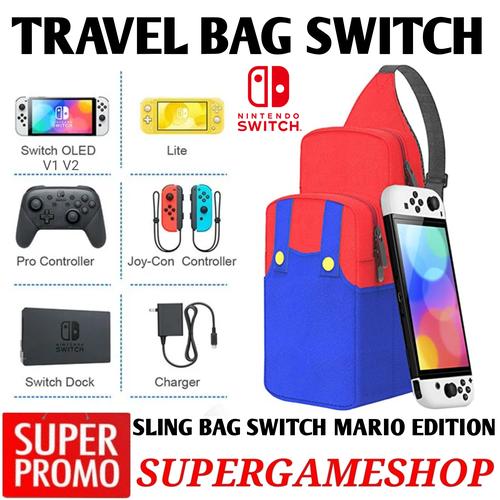 Jual Switch Oled Sling Bag Travel Bag Mario Nintendo Switch V1 V2 Lite