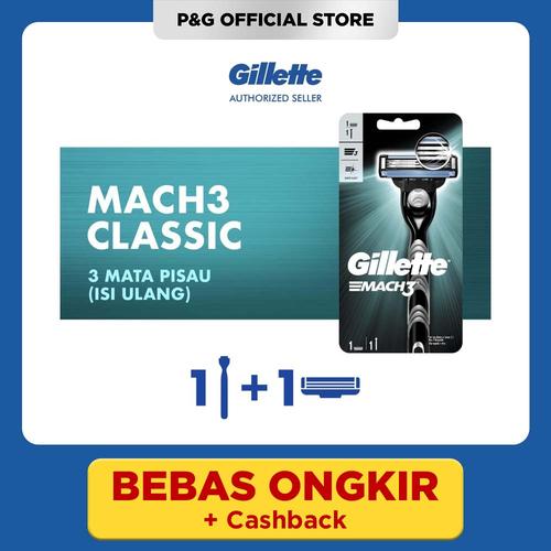 Promo Gillette Mach 3 Pencukur Classic Isi Ulang Pisau Cukur - Jakarta ...